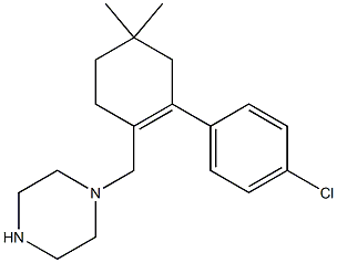 1-((4'-chloro-5,5-dimethyl-3,4,5,6-tetrahydro-[1,1'-biphenyl]-2-yl)methyl)piperazine Structure