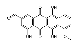 8-Acetyl-5,12-dihydro-6,10,11-trihydroxy-1-methoxynaphthacene-5,12-dione结构式