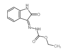 ethyl N-[(2-oxoindol-3-yl)amino]carbamate结构式