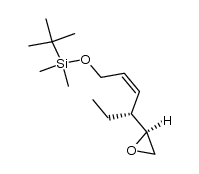 (2S,3R,4Z)-6-tert-butyldimethylsilyloxy-3-ethyl-1,2-epoxy-4-hexene结构式