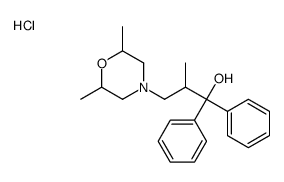 3-(2,6-dimethylmorpholin-4-yl)-2-methyl-1,1-diphenylpropan-1-ol,hydrochloride Structure