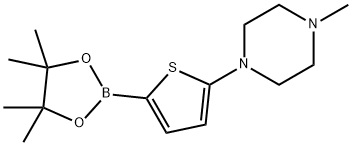 5-(N-Methylpiperazin-1-yl)thiophene-2-boronic acid pinacol ester结构式