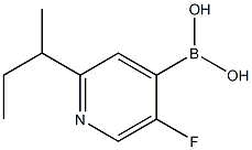 5-Fluoro-2-(sec-butyl)pyridine-4-boronic acid结构式