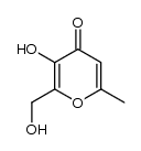 2-Hydroxymethyl-3-hydroxy-6-methyl-pyran-4(1H)-one结构式