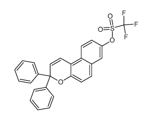 3,3-diphenyl-8-(trifluoromethylsulfonyl)-3H-naphtho[2,1-b]pyran Structure
