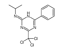 4-phenyl-N-propan-2-yl-6-(trichloromethyl)-1,3,5-triazin-2-amine结构式