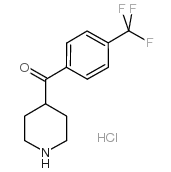4-(4-三氟甲基苯甲酰基)哌啶盐酸盐结构式