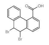 4-Phenanthrenecarboxylicacid, 9,10-dibromo-9,10-dihydro- structure