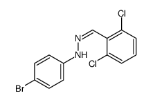 4-bromo-N-[(E)-(2,6-dichlorophenyl)methylideneamino]aniline结构式