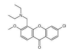6-Chloro-4-(diethylamino)methyl-3-methoxy-9H-xanthen-9-one结构式