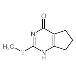 4H-Cyclopentapyrimidin-4-one,3,5,6,7-tetrahydro-2-(methylthio)-结构式