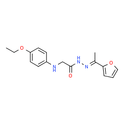 2-[(4-ethoxyphenyl)amino]-N'-[1-(2-furyl)ethylidene]acetohydrazide (non-preferred name) Structure