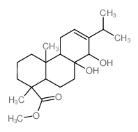 1-Phenanthrenecarboxylicacid,1,2,3,4,4a,4b,5,8,8a,9,10,10a-dodecahydro-8,8a-dihydroxy-1,4a-dimethyl-7-(1-methylethyl)-,methyl ester, [1R-(1a,4ab,4ba,8a,8aa,10aa)]- (9CI) structure