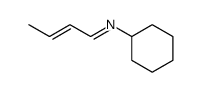(E,E)-N-Cyclohexyl-1-aza-1,3-pentadien结构式