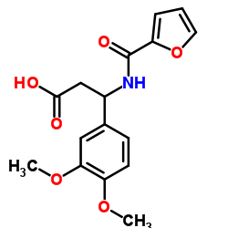 3-(3,4-DIMETHOXY-PHENYL)-3-[(FURAN-2-CARBONYL)-AMINO]-PROPIONIC ACID结构式
