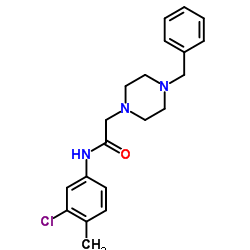 2-(4-BENZYLPIPERAZINO)-N-(3-CHLORO-4-METHYLPHENYL)ACETAMIDE Structure