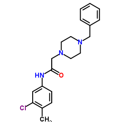 2-(4-BENZYLPIPERAZINO)-N-(3-CHLORO-4-METHYLPHENYL)ACETAMIDE结构式