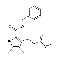 benzyl 3-[2-(methoxycarbonyl)ethyl]-4,5-methylpyrrole-2-carboxylate结构式