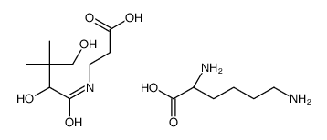 L-lysine, compound with N-(2,4-dihydroxy-3,3-dimethylbutyryl)-β-alanine (1:1)结构式