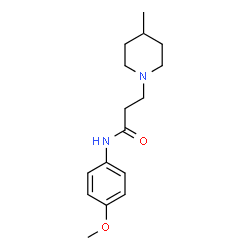 N-(4-methoxyphenyl)-3-(4-methylpiperidin-1-yl)propanamide结构式