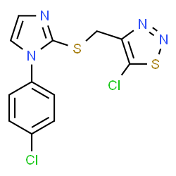 1-(4-CHLOROPHENYL)-1H-IMIDAZOL-2-YL (5-CHLORO-1,2,3-THIADIAZOL-4-YL)METHYL SULFIDE Structure