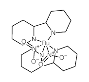 ruthenium(+4) cation; 2-(3,4,5,6-tetrahydro-2H-pyridin-2-yl)-6H-pyridine; 2-(3,4,5,6-tetrahydro-2H-pyridin-2-yl)-3,4,5,6-tetrahydro-2H-pyridine; dinitrite结构式