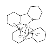 ruthenium(+4) cation; 2-(3,4,5,6-tetrahydro-2H-pyridin-2-yl)-6H-pyridine; 2-(3,4,5,6-tetrahydro-2H-pyridin-2-yl)-3,4,5,6-tetrahydro-2H-pyridine; dinitrite Structure