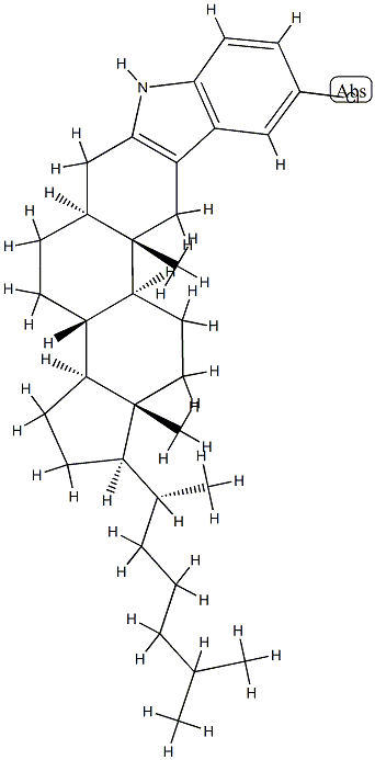 5'-Chloro-1'H-5α-cholest-2-eno[3,2-b]indole structure