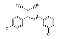 2-[(4-chlorophenyl)-[(3-chlorophenyl)diazenyl]methyl]propanedinitrile Structure