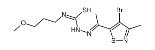 Methyl(4-bromo-3-methylisothiazol-5-yl) ketone 4-(3-methoxypropyl)thiosemicarbazone结构式