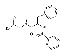 N-(N-benzoyl-phenylalanyl)-glycine Structure