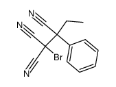 1-bromo-2-phenylbutane-1,1,2-tricarbonitrile结构式