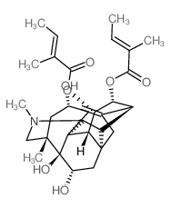 2-Butenoic acid,2-methyl-,decahydro-5,14,- 15-trihydroxy-1,3-dimethyl-9-methylene-2H,- 7H-7,10-ethano-7a,3,6a-[1]propanyl[3]- ylidenepentaleno[1,2-b]azocine-11,12-diyl ester,[3S-[3R,5â,6aR,7&aci picture