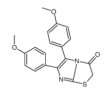 5,6-bis(4-methoxyphenyl)imidazo[2,1-b][1,3]thiazol-3-one结构式