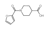 1-(2-Furoyl)-4-piperidinecarboxylic acid Structure