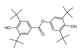 3,5-Di-tert-butyl-4-hydroxy-benzoic acid 3,5-di-tert-butyl-4-hydroxy-phenyl ester结构式