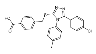 4-({[5-(4-Chlorophenyl)-4-(4-methylphenyl)-4H-1,2,4-triazol-3-yl] sulfanyl}methyl)benzoic acid Structure