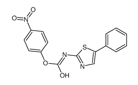 (4-nitrophenyl) N-(5-phenyl-1,3-thiazol-2-yl)carbamate结构式