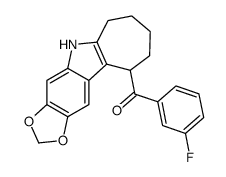 5,6,7,8,9,10-Hexahydro-5-(m-fluorobenzoyl)cyclohepta[b]-1,3-dioxolo[4,5-f]indole structure