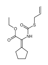 Allylsulfanylcarbonylamino-cyclopentylidene-acetic acid ethyl ester Structure