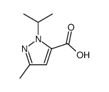 1-isopropyl-3-methyl-1H-pyrazole-5-carboxylic acid structure