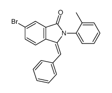 3-benzylidene-6-bromo-2-o-tolyl-2,3-dihydro-isoindol-1-one Structure