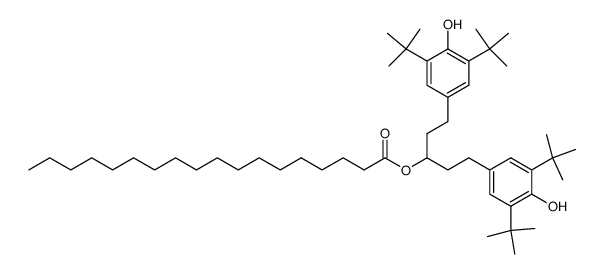 1,5-Bis(3',5'-di-t-butyl-4'-hydroxyphenyl)-3-pentyl stearate结构式