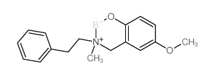 3-methoxy-9-methyl-9-(2-phenylethyl)-7-oxa-9-azonia-8-boranidabicyclo[4.4.0]deca-1(6),2,4-triene结构式