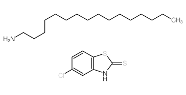 5-chloro-3H-benzothiazole-2-thione; hexadecan-1-amine Structure