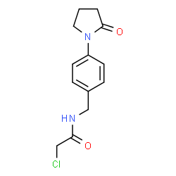 2-chloro-N-[4-(2-oxopyrrolidin-1-yl)benzyl]acetamide Structure