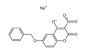 6-Benzyloxy-4-hydroxy-3-nitrocoumarin sodium salt结构式