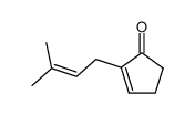 2-(3-methyl-2-butenyl)-2-cyclopenten-1-one结构式