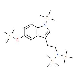 N,N,1-Tris(trimethylsilyl)-5-[(trimethylsilyl)oxy]-1H-indole-3-ethanamine结构式