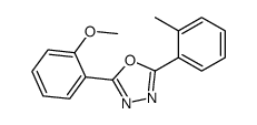 2-(2-methoxyphenyl)-5-(2-methylphenyl)-1,3,4-oxadiazole结构式